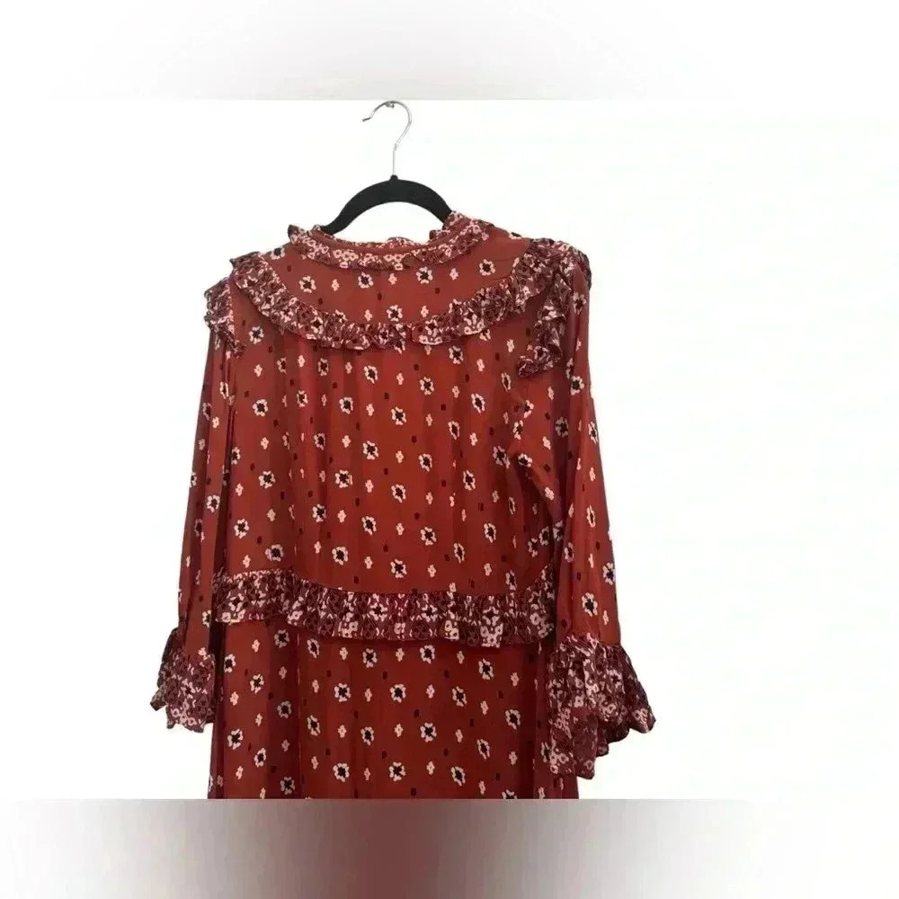 FREE PEOPLE CALICO SKIES MIDI DRESS - Picture 10 of 16